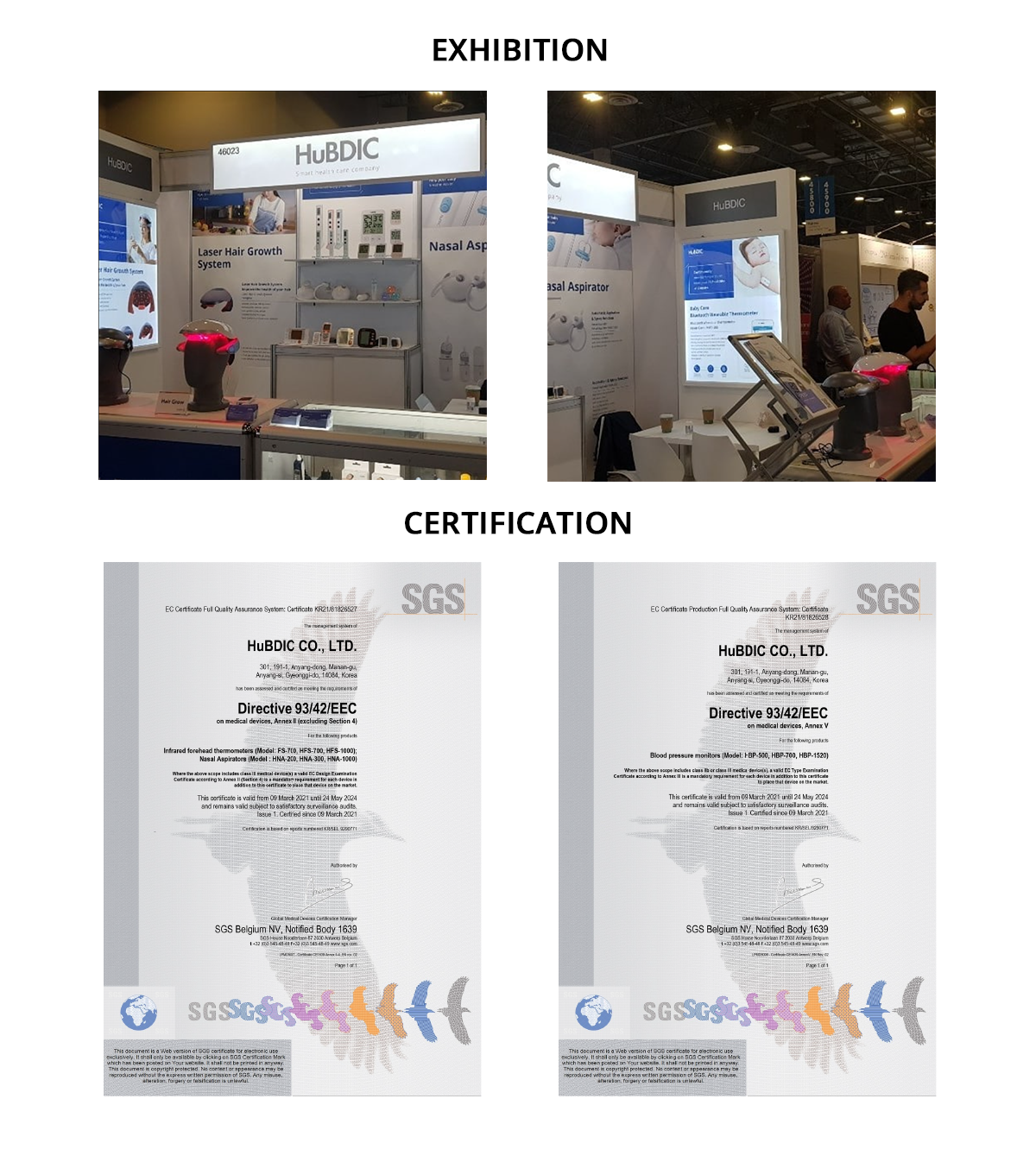 EXHIBITIONS * CERTIFICATION
